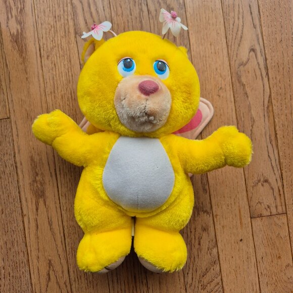 Hasbro Softies Wuzzles Butterbear Vintage 1984 Butterfly Bear Plush 12" Yellow - Picture 1 of 11